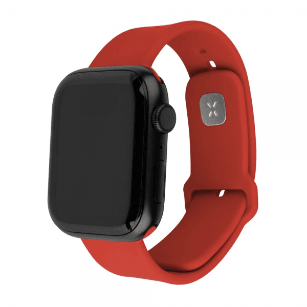 - Apple Watch 44/45/46mm - Armband - Silicone Sporty Strap - Röd