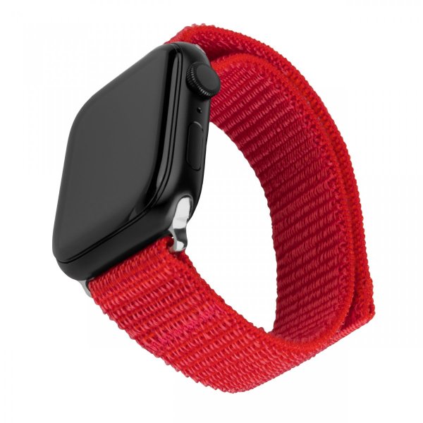 - Apple Watch 44/45/46mm - Armband - Nylon Sporty Strap - Röd