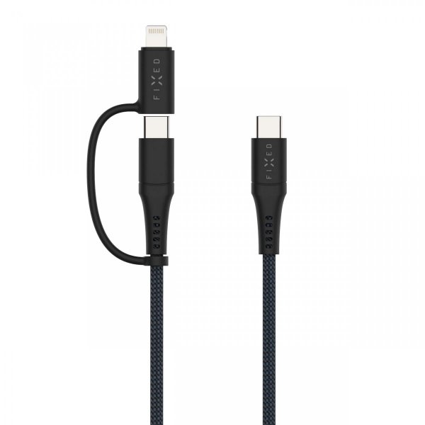 - Kabel - 2in1 USB-C/Lightning 60W - 1.2m Svart