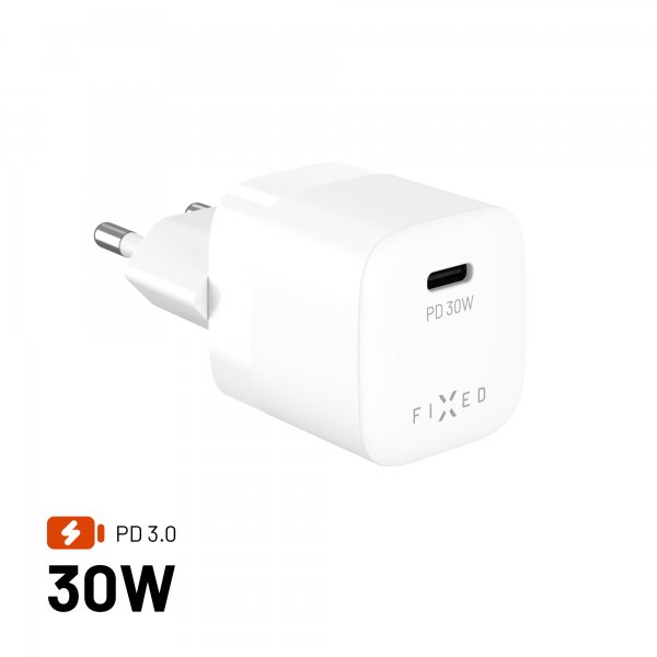 - Laddare - Mini PD 30W GaN - USB-C Vit