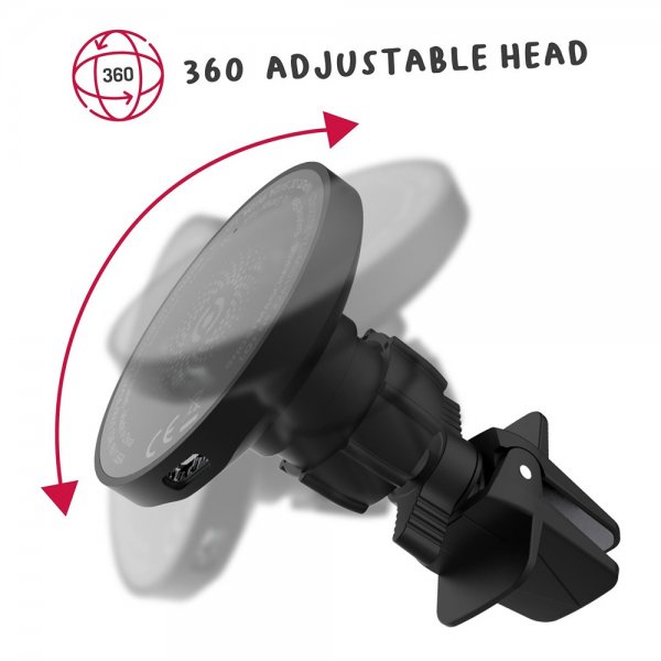 - Bilhållare - Car Holder with Wireless Charger 15W MagSafe
