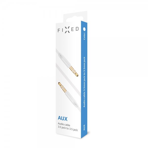 - Kabel - AUX 3.5mm - 1m Vit