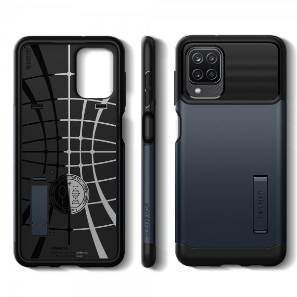 - Samsung Galaxy A12 - Skal - Slim Armor - Metal Slate