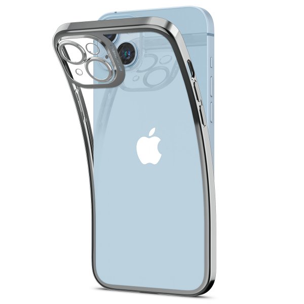 - iPhone 14 Plus - Skal - Optik Crystal - Chrome Gray
