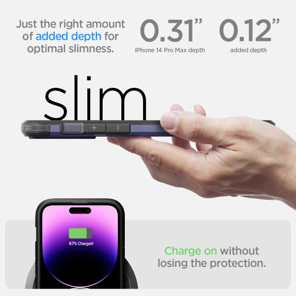 - iPhone 14 Pro Max - Skal - Tough Armor MagFit - Deep Purple