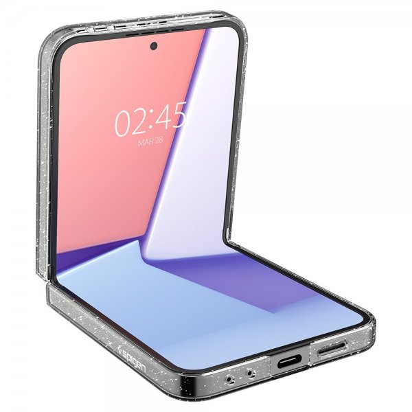 - Samsung Galaxy Z Flip 6/Galaxy Z Flip 7 FE - Skal - Air Skin Glitter - Crystal Quartz