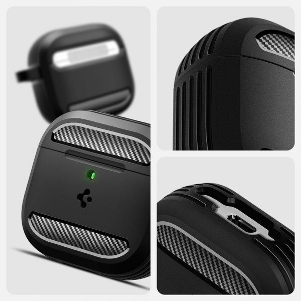 - AirPods 4 - Skal - Rugged Armor - Matte Black