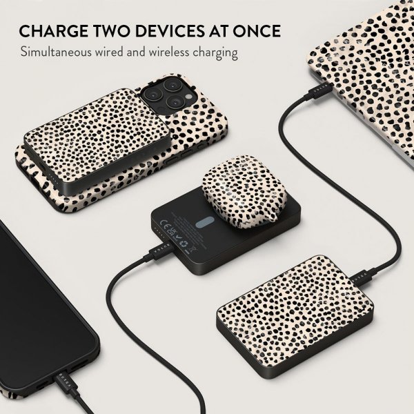 - Powerbank - MagSafe 5000 mAh - Almond Latte - Metallgrå