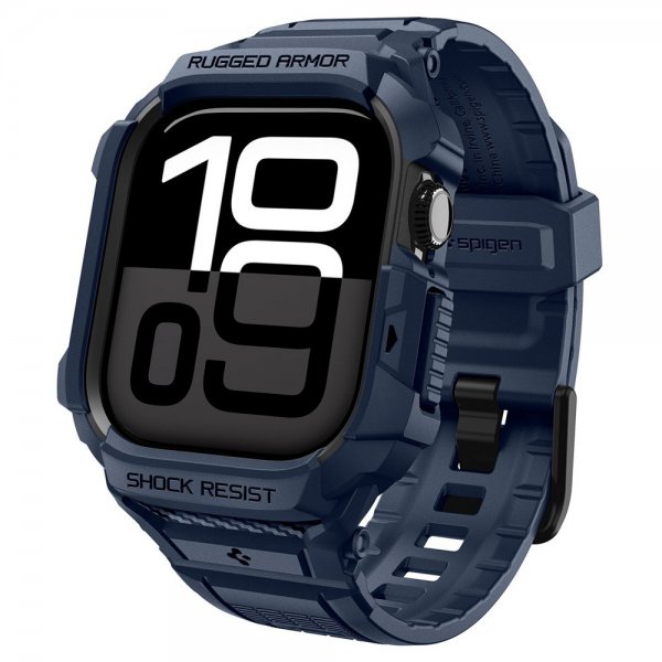 - Apple Watch 42mm (Series 10/11) - Armband & Skal - Rugged Armor Pro 2 - Navy Blue