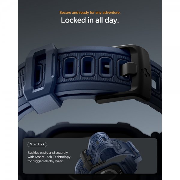 - Apple Watch 42mm (Series 10/11) - Armband & Skal - Rugged Armor Pro 2 - Navy Blue