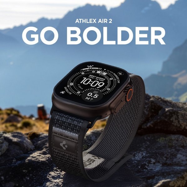 - Apple Watch 44/45/46mm/Ultra 49mm - Armband - Athlex Air 2 - Active Black Gray