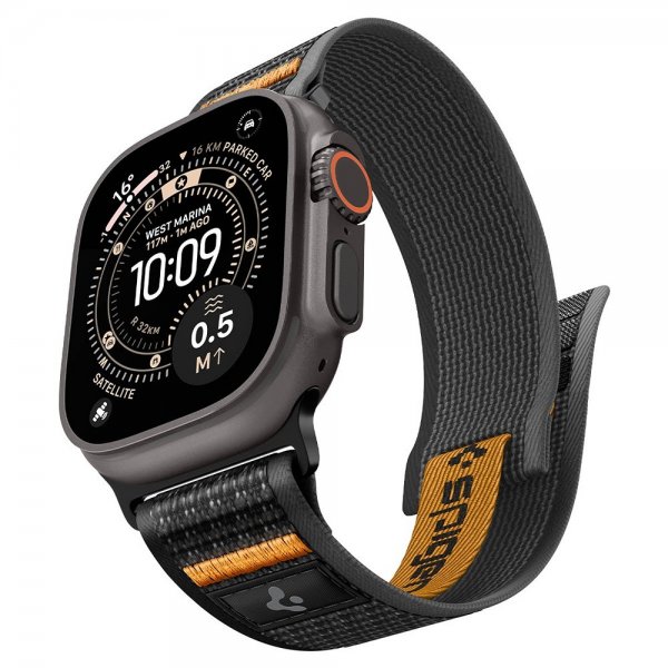 - Apple Watch 44/45/46mm/Ultra 49mm - Armband - Athlex Air 2 - Active Black Orange