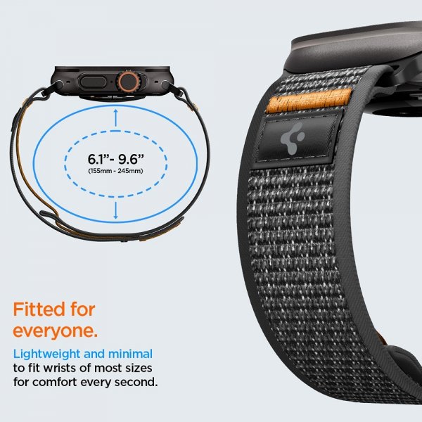 - Apple Watch 44/45/46mm/Ultra 49mm - Armband - Athlex Air 2 - Active Black Orange