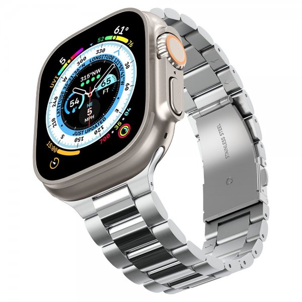 - Apple Watch 44/45/46mm/Ultra 49mm - Armband - Modern Fit 316L - Silver