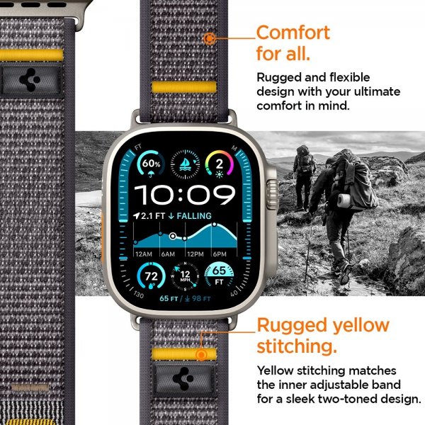 - Apple Watch 44/45/46mm/Watch Ultra 49mm - Armband - Athlex Air - Active Gray