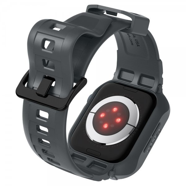 - Apple Watch 44/45mm - Armband & Skal - Rugged Armor Pro - Dark Gray
