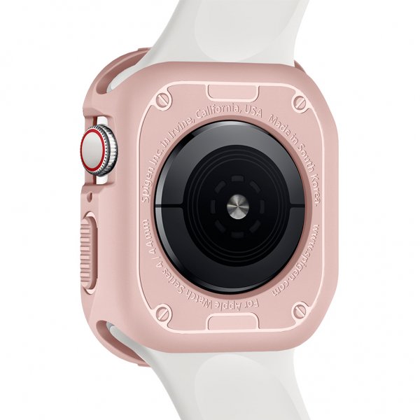 - Apple Watch 44mm/Apple Watch 45mm - Skal - Rugged Armor - Roseguld