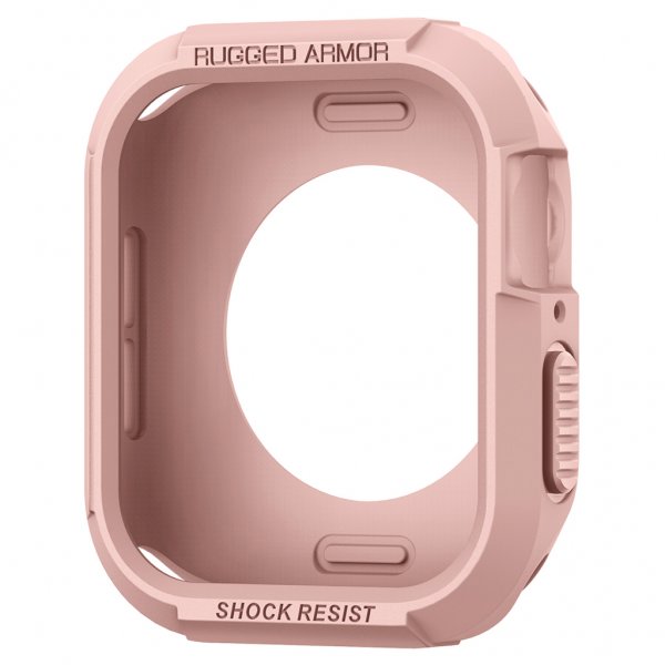 - Apple Watch 44mm/Apple Watch 45mm - Skal - Rugged Armor - Roseguld