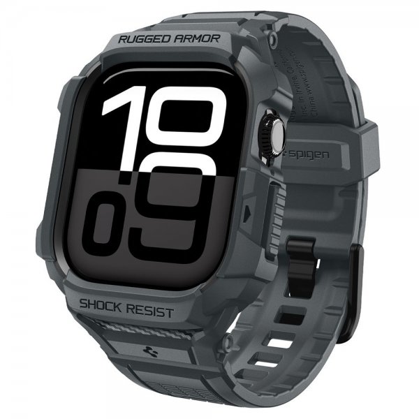- Apple Watch 46mm (Series 10/11) - Armband & Skal - Rugged Armor Pro 2 - Dark Gray