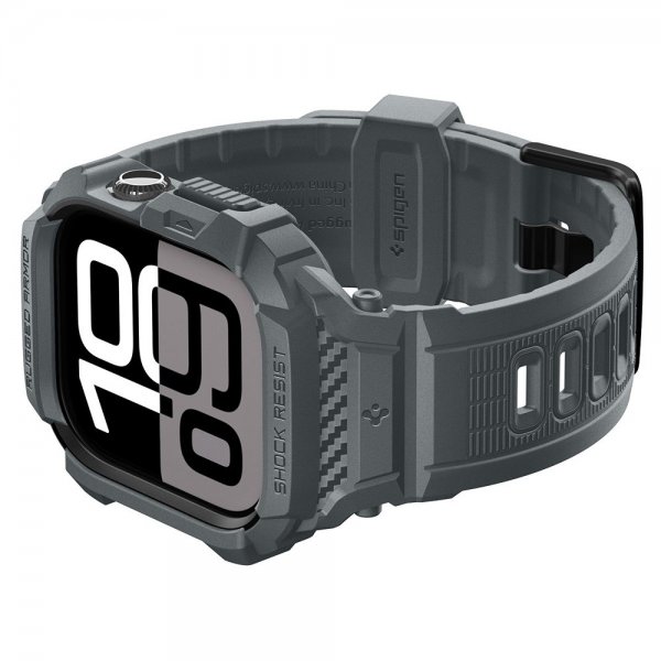 - Apple Watch 46mm (Series 10/11) - Armband & Skal - Rugged Armor Pro 2 - Dark Gray