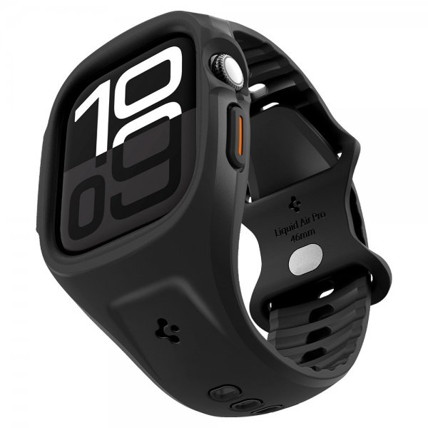 - Apple Watch 46mm (Series 10/11) - Skal & Armband - Liquid Air Pro - Matte Black