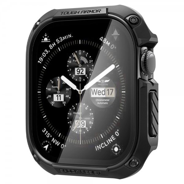- Apple Watch 46mm (Series 10/11) - Skal & Skärmskydd - Tough Armor - Svart