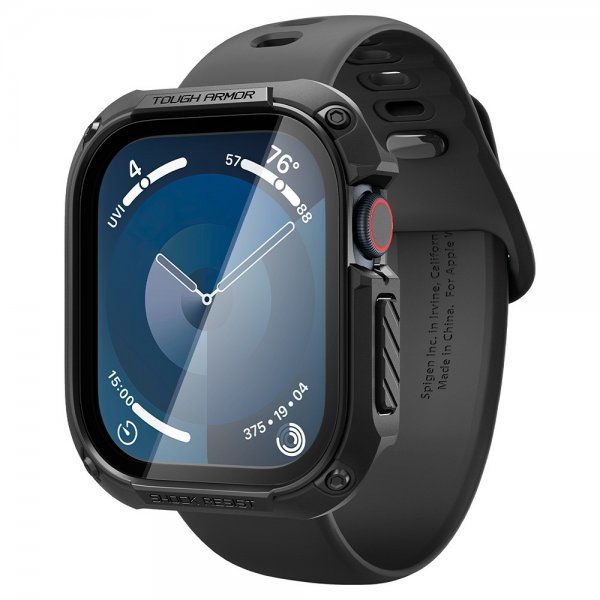 - Apple Watch 46mm (Series 10/11) - Skal & Skärmskydd - Tough Armor - Svart