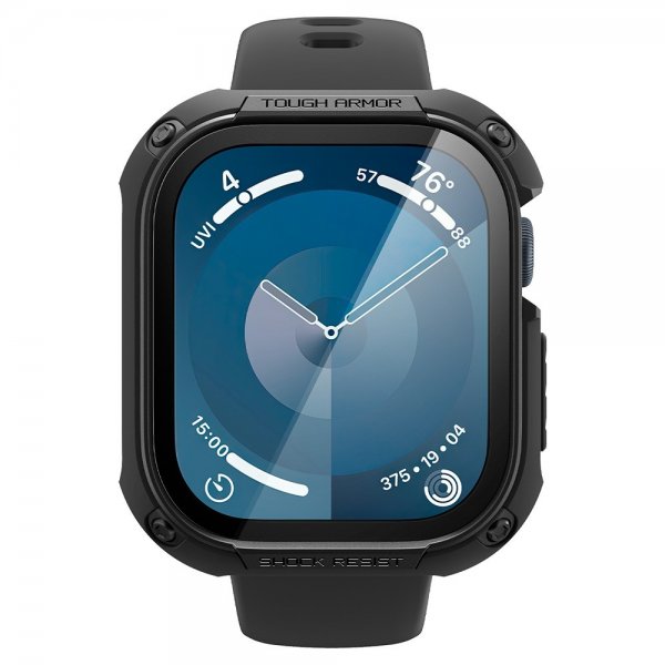 - Apple Watch 46mm (Series 10/11) - Skal & Skärmskydd - Tough Armor - Svart