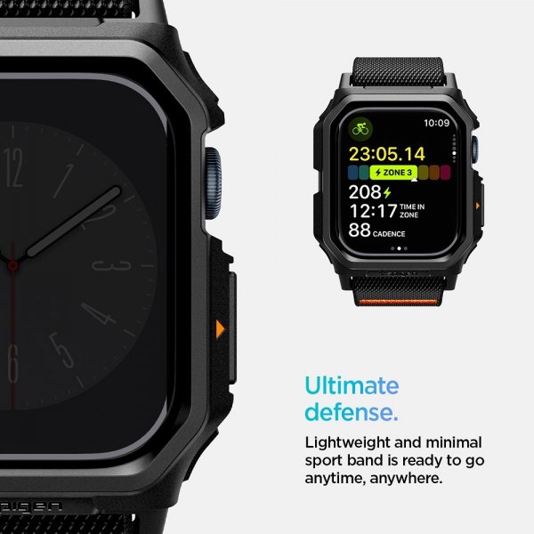 - Apple Watch 46mm (Series 10/11) - Skal & Armband - Lite Fit Pro - Matte Black