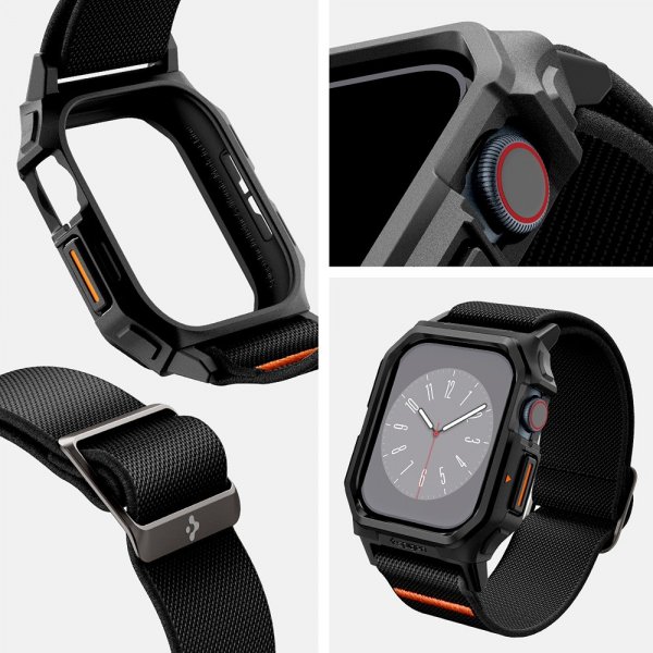 - Apple Watch 46mm (Series 10/11) - Skal & Armband - Lite Fit Pro - Matte Black