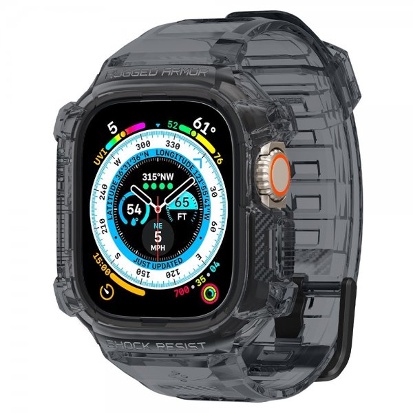 - Apple Watch Ultra 49mm - Armband & Skal - Rugged Armor Pro - Space Crystal