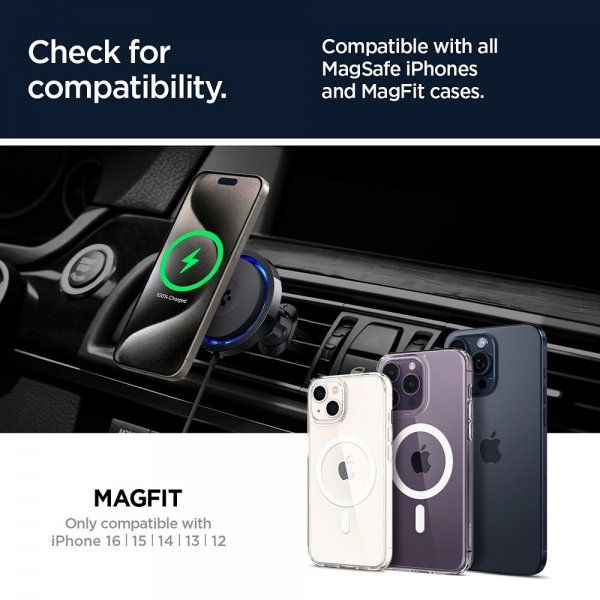 - Bilhållare med trådlös laddning - OneTap Pro 3 CryoMax MagFit - Air Vent
