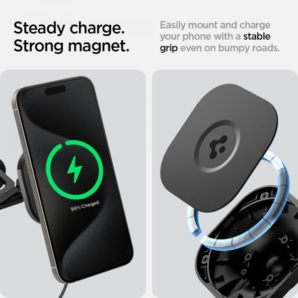 - Bilhållare med trådlös laddning - OneTap Pro 3 Tesla Skärmmontering MagFit