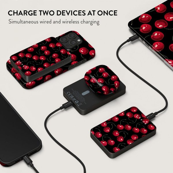 - Powerbank - MagSafe 5000 mAh - Cherrybomb - Metallgrå