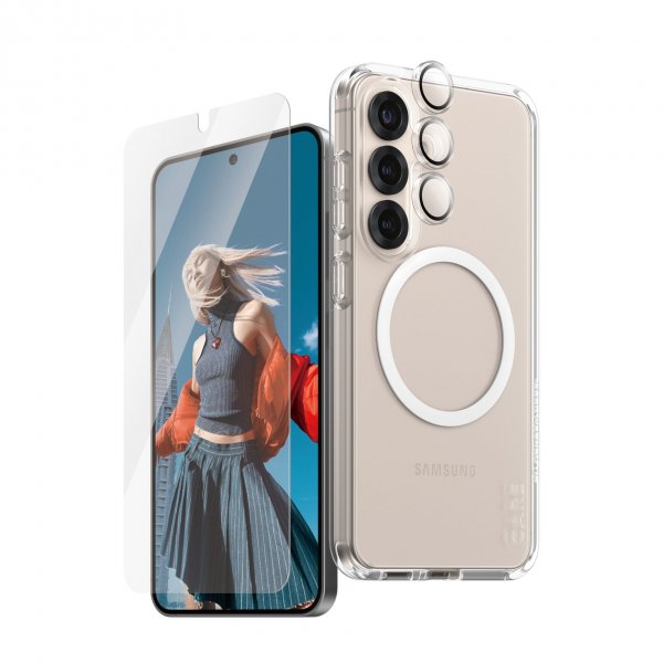 - Samsung Galaxy S25 - Skärmskydd & Skal & Kameraskydd - 3-in-1 Protection Bundle