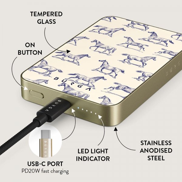 - Powerbank - MagSafe 5000 mAh - Derby Race - Gold