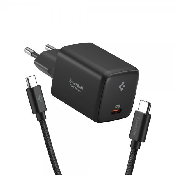 Essential - Laddare & Kabel - 45W USB-C - Svart