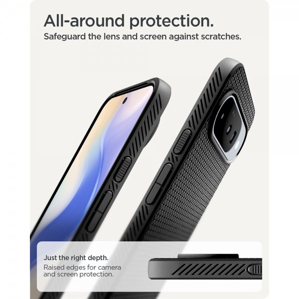 - Google Pixel 10/Pixel 10 Pro - Skal - Liquid Air - Matte Black