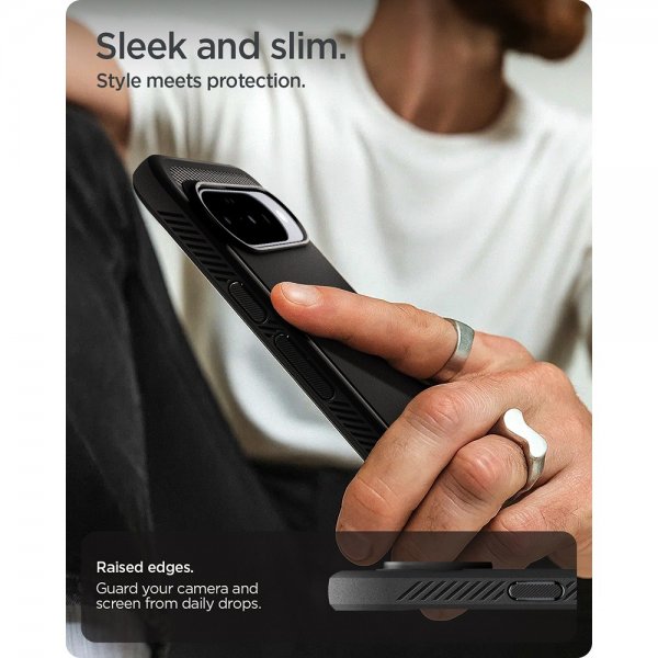 - Google Pixel 10/Pixel 10 Pro - Skal - Rugged Armor MagFit - Matte Black