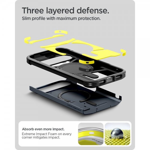 - Google Pixel 10/Pixel 10 Pro - Skal - Tough Armor MagFit - Metal Slate