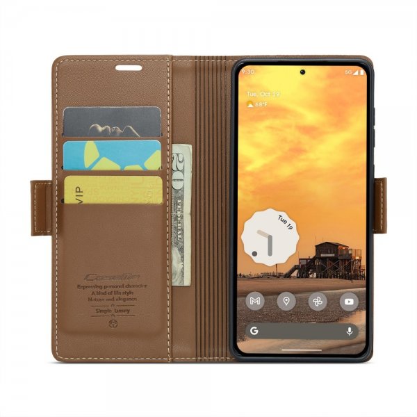 - Google Pixel 9/Pixel 9 Pro - Fodral - 023 Series - Brun