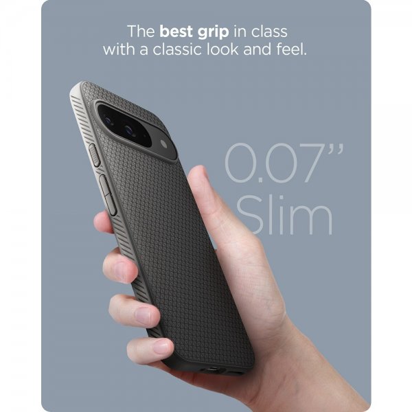 - Google Pixel 9/Pixel 9 Pro - Skal - Liquid Air - Marble Gray
