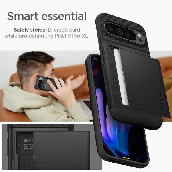 - Google Pixel 9 Pro XL - Skal - Slim Armor CS - Svart