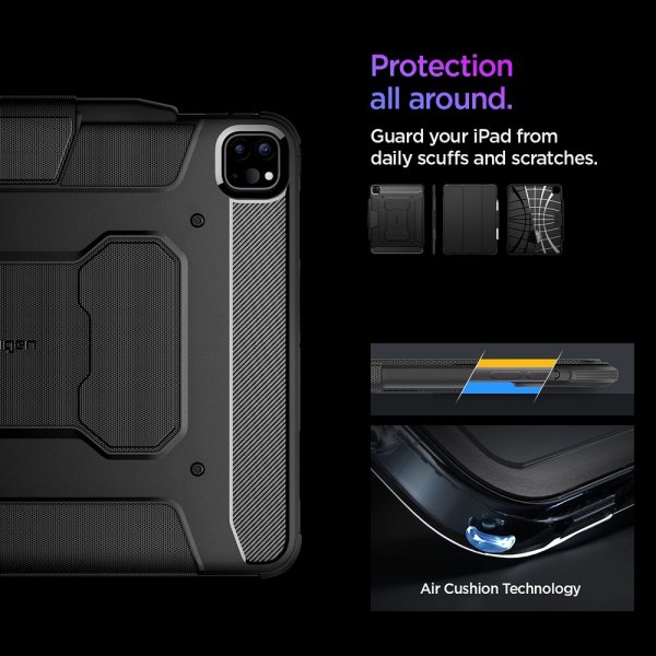 - iPad Pro 13 (M4) - Fodral - Rugged Armor Pro - Svart