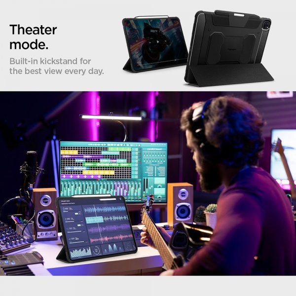 - iPad Pro 13 (M4) - Fodral - Rugged Armor Pro - Svart
