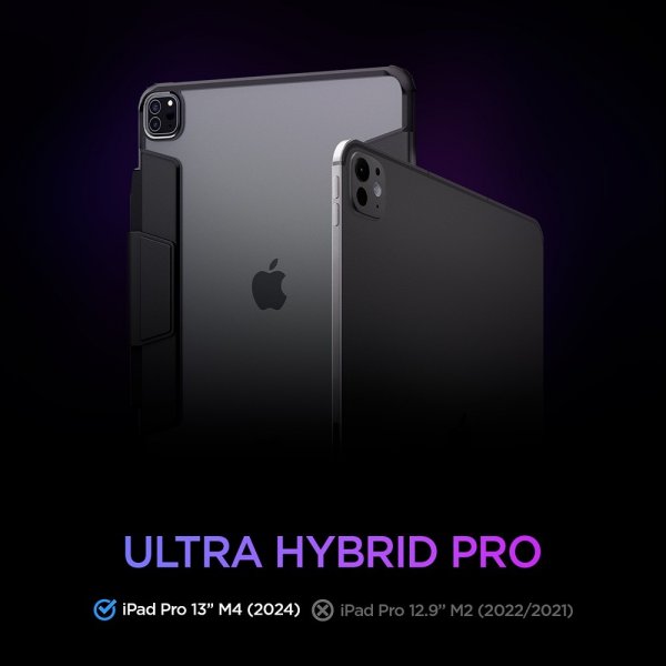 - iPad Pro 13 (M4) - Fodral - Ultra Hybrid Pro - Svart