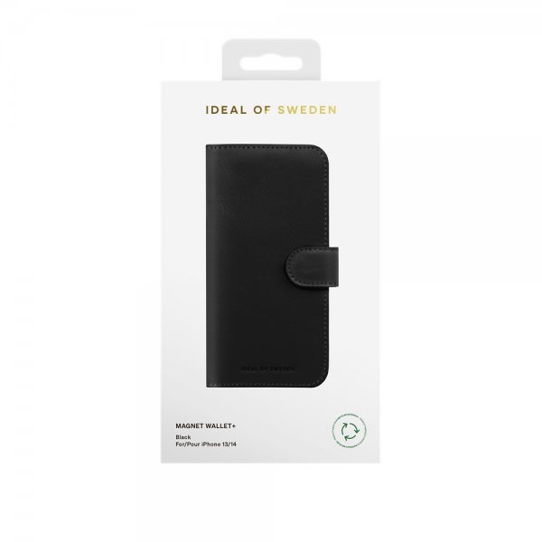 - iPhone 13/14/15/16e/17e - Fodral - Magnet Wallet+ MagSafe - Svart