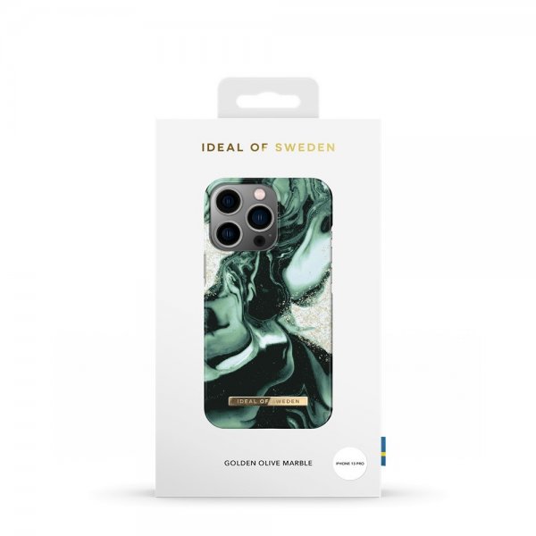 - iPhone 13 Pro - Skal - Fashion Case - Golden Olive Marble