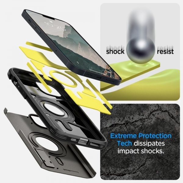 - iPhone 14 Plus - Skal - Tough Armor MagFit - Gunmetal
