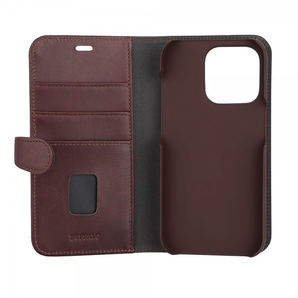 - iPhone 14 Pro - Fodral - 2-in-1 Detachable Wallet - Brun